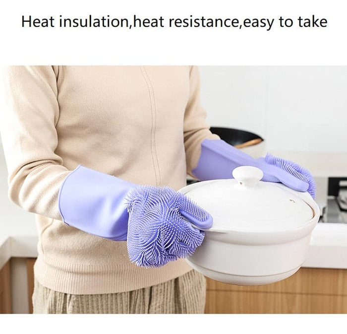 Dishwashing Scrubber Gloves (1 Pair)