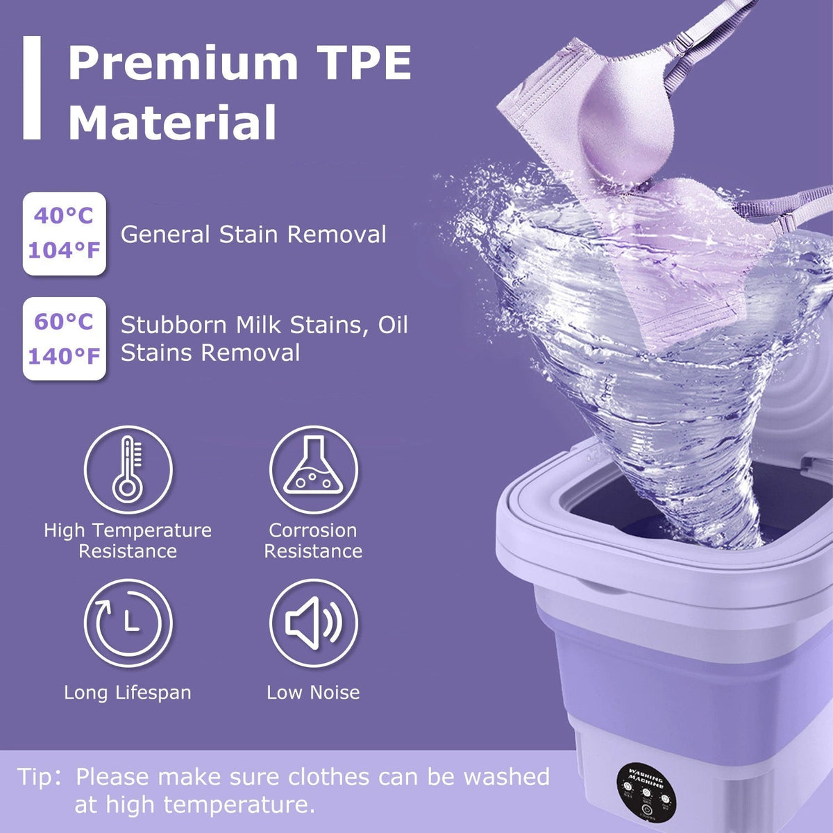 Home.Co Foldable Mini Washing Machine for Small Laundry Loads