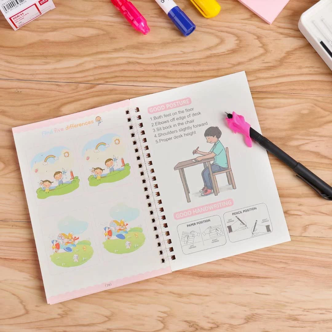 Magic Practice Copybooks for Kids – Alphabet, Numbers, Math & Drawing