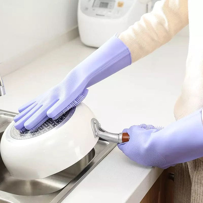 Dishwashing Scrubber Gloves (1 Pair)