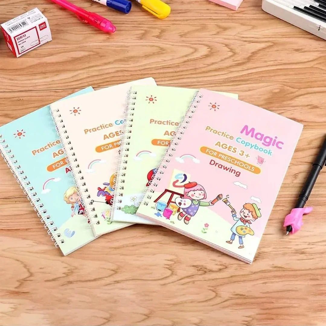 Magic Practice Copybooks for Kids – Alphabet, Numbers, Math & Drawing