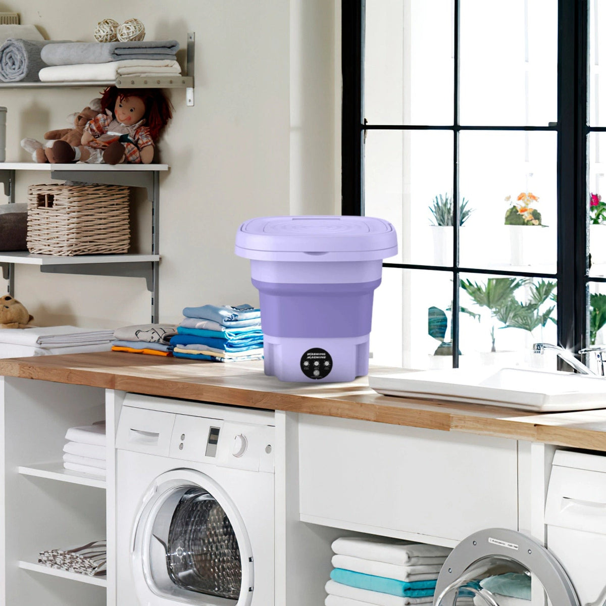 Home.Co Foldable Mini Washing Machine for Small Laundry Loads