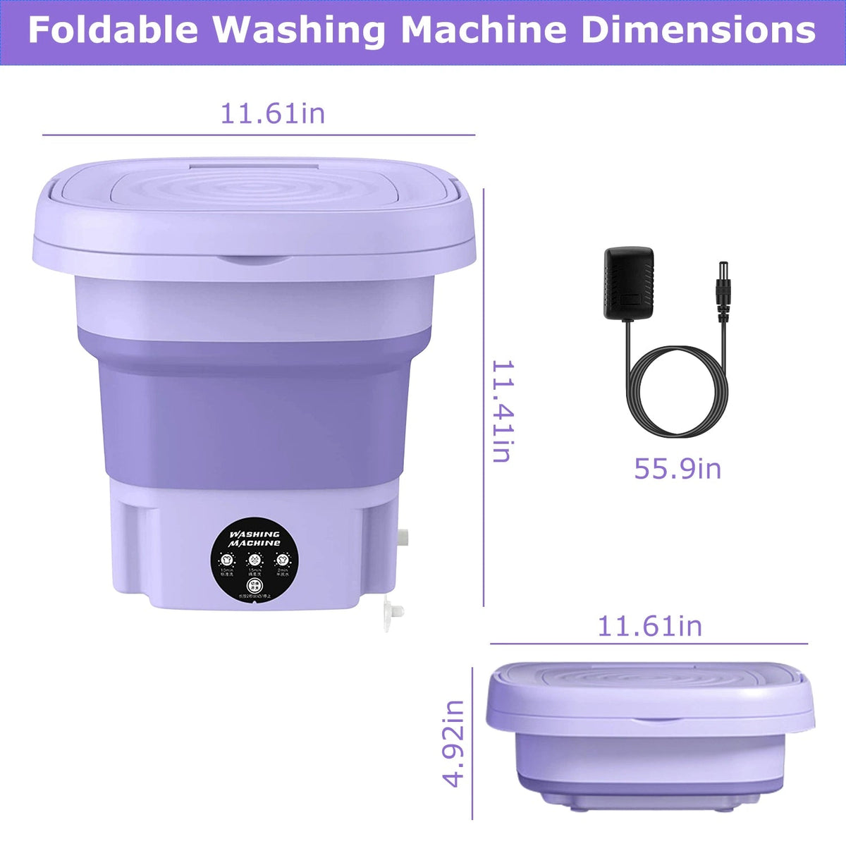 Home.Co Foldable Mini Washing Machine for Small Laundry Loads